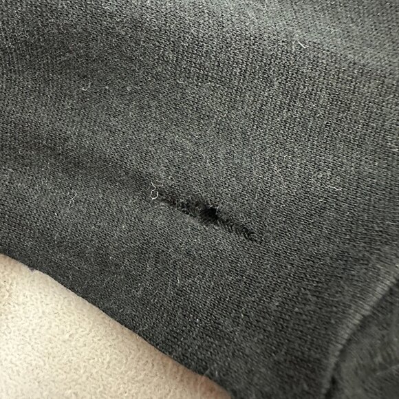 Eileen Fisher Petite Long Sleeve Black Silk Blend Top Womens PL - Picture 6 of 6